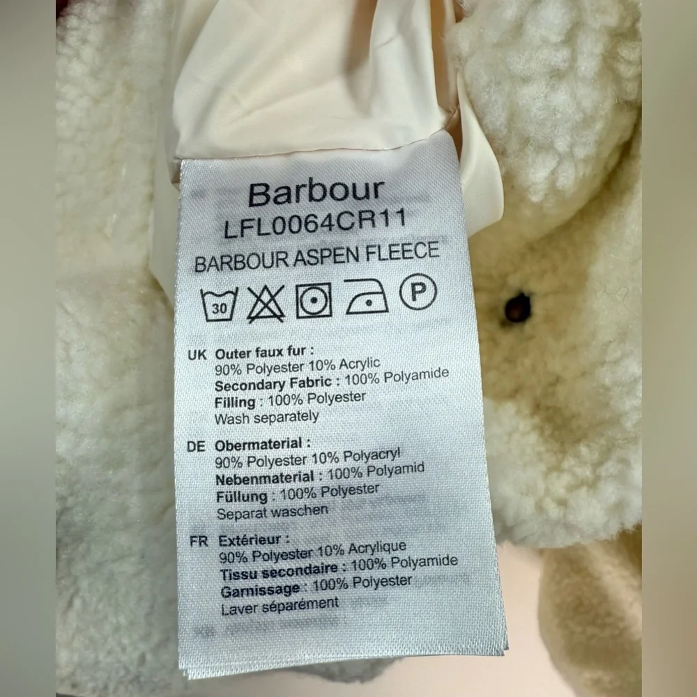 NWT Barbour Women's Plus Size White Quilted Jacket‎ Size 3X